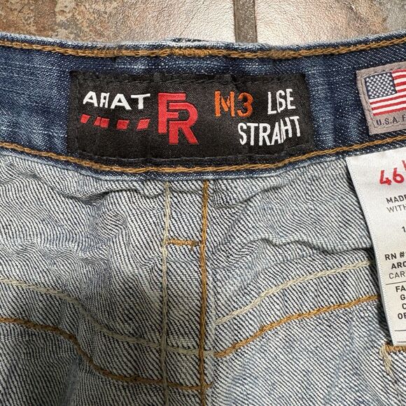 Ariat FR M3 Jeans Lot 2 Mens 46x30 Loose Straight Blue Denim Work Fire Resistant - Picture 4 of 7